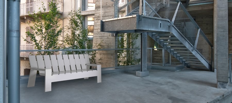 Coast Outdoor Bench by Serralunga Furniture Benches